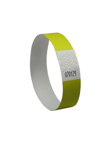 Wristbands Tyvek neon yellow 265x19mm