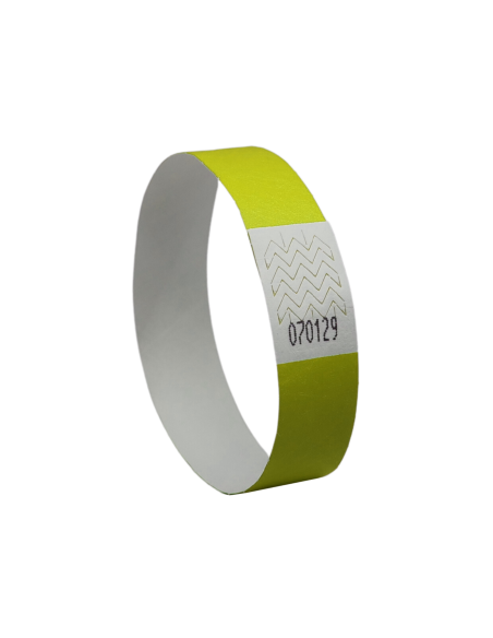 Wristbands Tyvek neon yellow 265x19mm