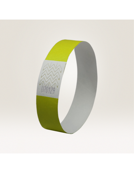 Wristbands Tyvek neon yellow 265x19mm