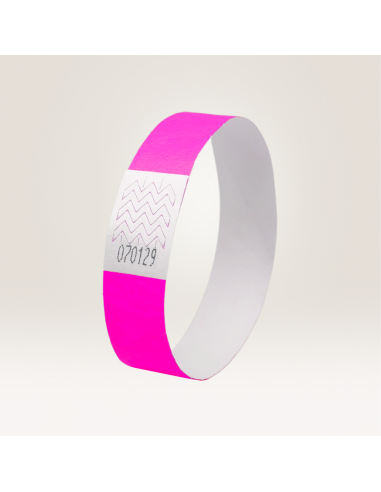 Wristbands Tyvek neon pink 265x19mm