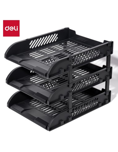 File Tray Deli 325mmx241mmx255mm Black