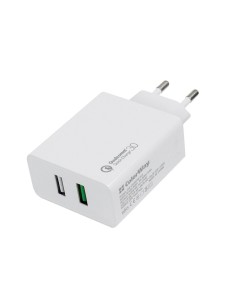 USB laadija Colorway CHS021 2xUSB QuickCharge3.0 +AutoID (30W) valge 2