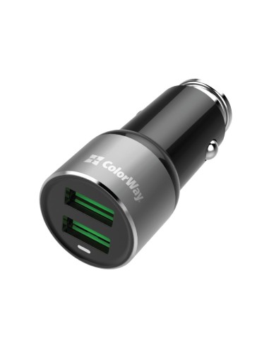 CAR Charger Colorway 2USB AUTO ID 3.6A (18W) black