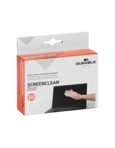 Puhastuslapid ekraanile Durable Screenclean Duo märg+kuiv 10tk pakis