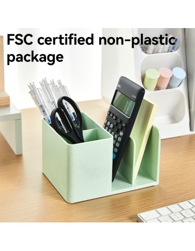Pen Holder DELI 155*120*96mm GREEN