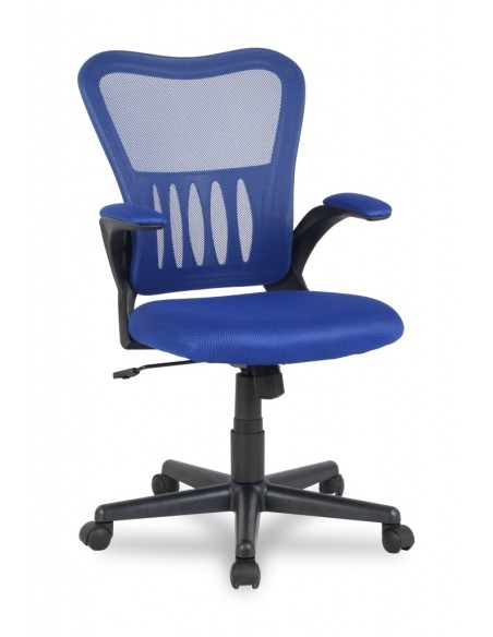 Office chair College with whole blue mesh