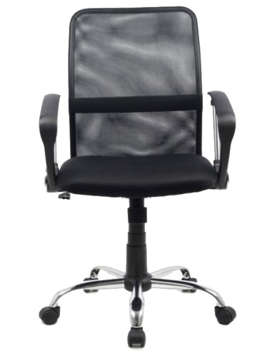 Office chair College with whole black mesh