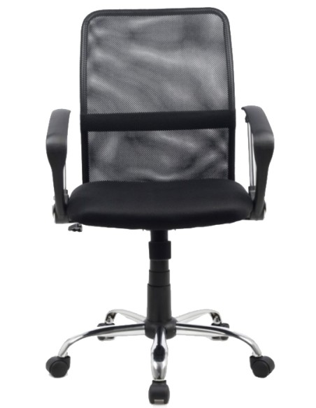 Office chair College with whole black mesh