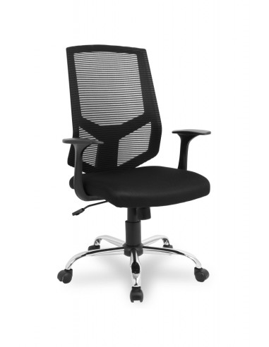 Office chair College with black pvc+black mesh