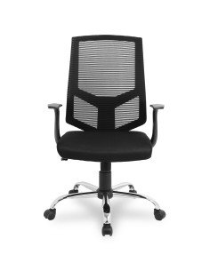 Office chair College with black pvc+black mesh 2