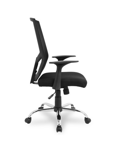 Office chair College with black pvc+black mesh