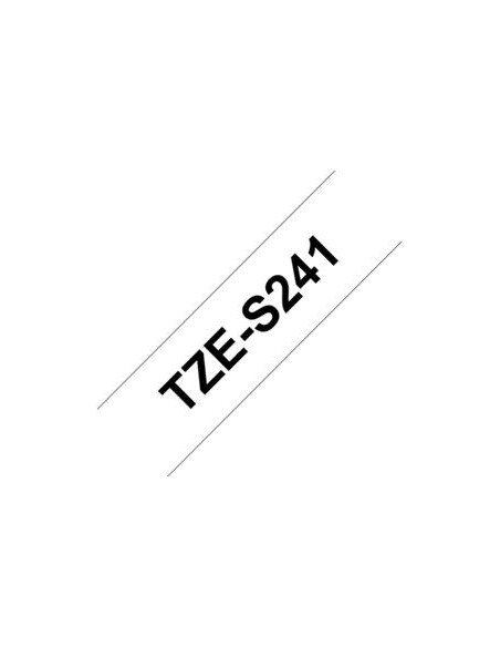 Etiketilint Brother TZe-S241, Black on White, Eriti Tugeva Liimiga