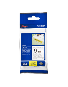 Label Brother TZe-S221 9mm x 8m black on white extra strong adhesive 2