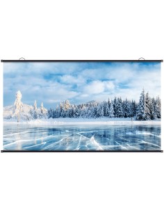 Ekraan DELI seinale ja lakke 197x148cm, must raam