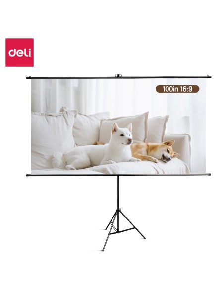 Projector Screen DELI 2200*1245mm±20mm thickness:0.40mm±0.02mm white