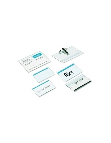 Nimesildihoidja Bantex "Safety Pin", Clear, Turvaline Kinnitus