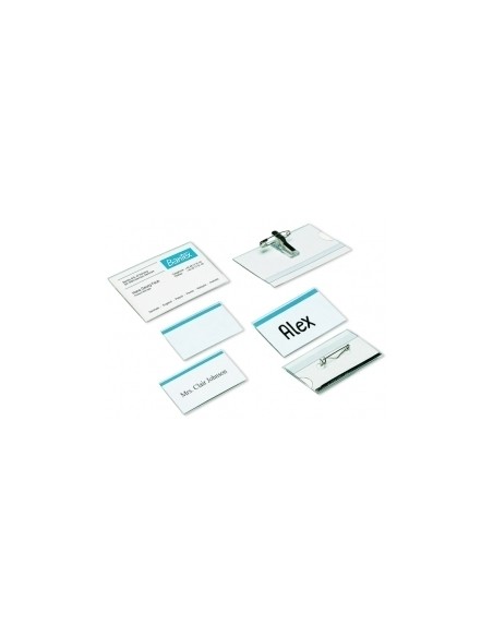 Nimesildihoidja Bantex "Safety Pin", Clear, Turvaline Kinnitus