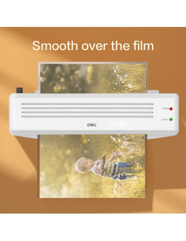 Laminator DELI maximum laminating width: a4; speed: 320mm/min; la white