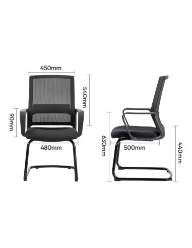 Conference Chair DELI 615*560*875-990mm BLACK