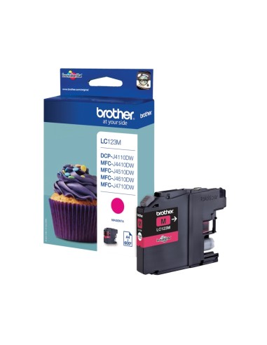 Tindikassett Brother LC123M, Magenta, Suure Mahuga
