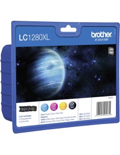 Brother LC1280XL Multipack Ink Cartridge, Black, Cyan, Magenta, Yellow
