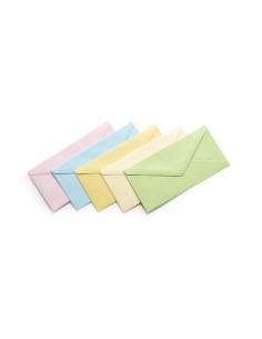 Ümbrik 80x160mm  pastellvärvid assortii, 130g/m2, 50 tk/pk