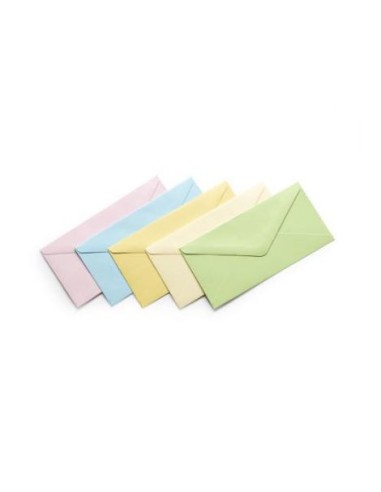 Ümbrik 80x160mm  pastellvärvid assortii, 130g/m2, 50 tk/pk