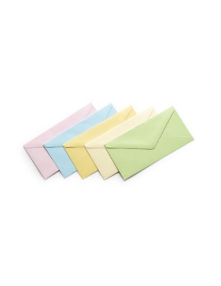 Envelope 80x160mm Mix colours pastell K, 130g/m2, 50 pcs/pack