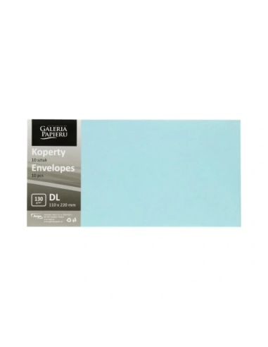 Envelope DL Smooth blue satin K, 130g/m2, 10 pcs/pack