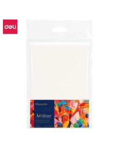 A6 Watercolor Paper DELI A6, 300g, 16ps/bag White