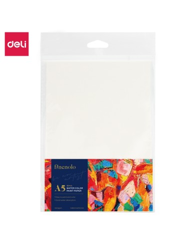 A5 Watercolor Paper DELI A5, 300g, 16pcs/bag White