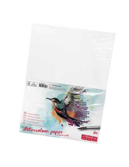 Aquarelle paper A3/100 sheets, loose in paper, 220g/m2