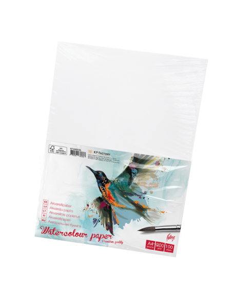 Aquarelle paper A4/100 sheets, loose in paper, 220g/m2