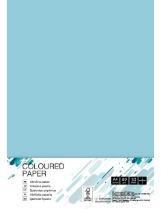 Colored paper College A4/50 sheets, Iceblue OBL70, 80g/m2