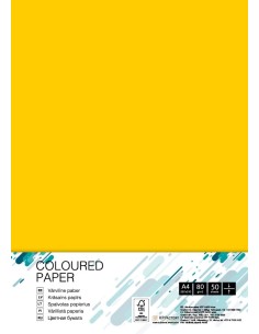 Colored paper College A4/50 sheets, Mustard IG50, 80g/m2