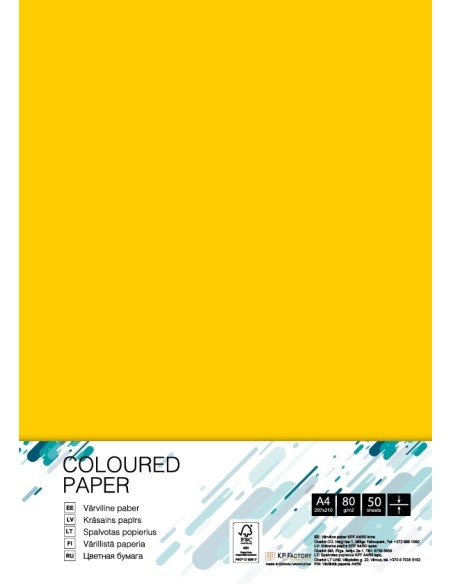 Colored paper College A4/50 sheets, Mustard IG50, 80g/m2