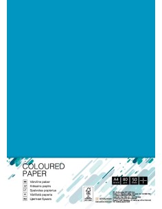 Colored paper College A4/50 sheets, Deep Blue DB49, 80g/m2