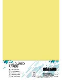 Colored paper College A4/50 sheets, Lemon Yellow ZG34, 80g/m2