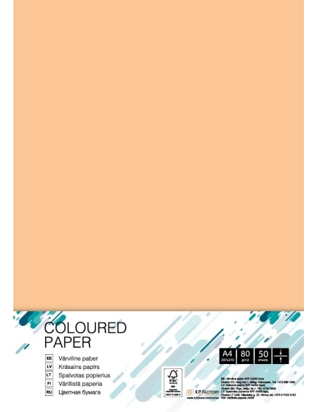 Colored paper College A4/50 sheets, Gold GO22, 80g/m2