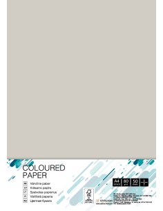 Colored paper College A4/50 sheets, Grey GR21, 80g/m2