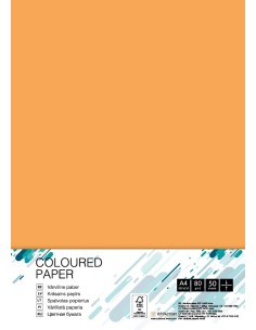 Koopiapaber College A4/80g/50L, neoon oranž
