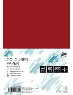 Colored paper College A4/500 sheets, deep red, 80g/m2