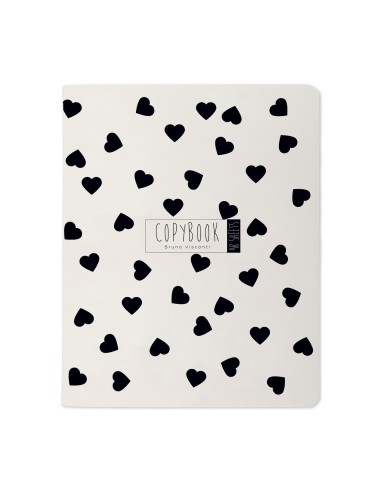Kaustik Bruno Visconti A5/48L Black&White.Hearts 5x5ruut