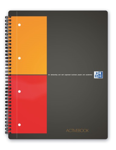 Spiraalplokk Oxford International Activebook A4+/80L 5x5ruut, augustusega 8-8-8