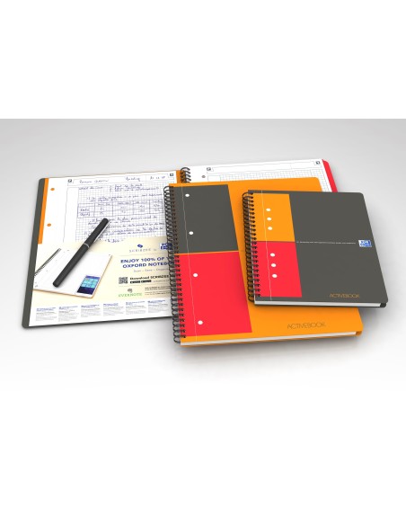 Spiralpad Oxford INT Activebook 001401 A5+ SQUA. 80 SHEETS
