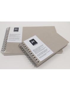 Spiral pad KPF College A6/80 sheets, 5x5 squares, grey, double loop spiral on the short side