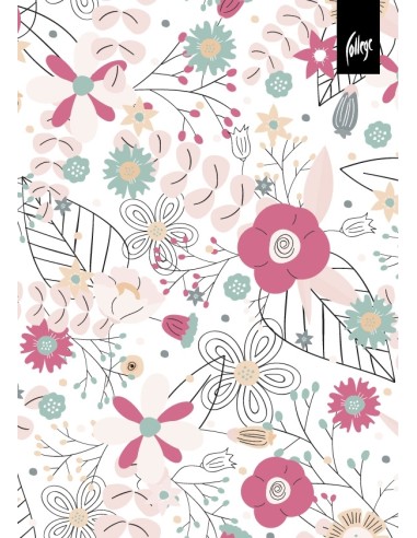 Spiral pad College CL A4/80 sheets, 5x5 squares, PP covers with imprint