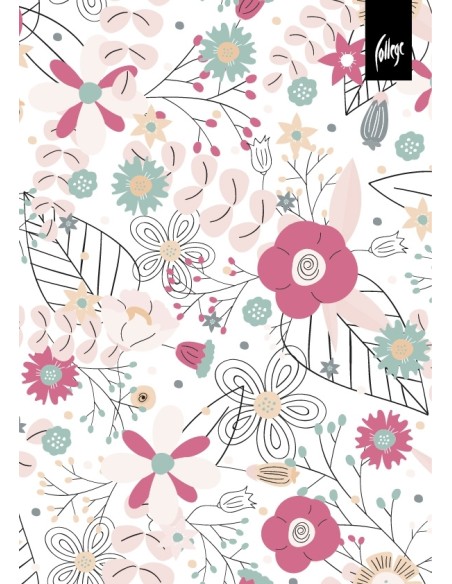 Spiral pad College CL A4/80 sheets, 5x5 squares, PP covers with imprint
