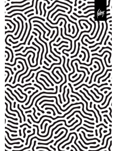 Spiral pad College BW A4/80 sheets, 5x5 squares, PP covers with imprint
