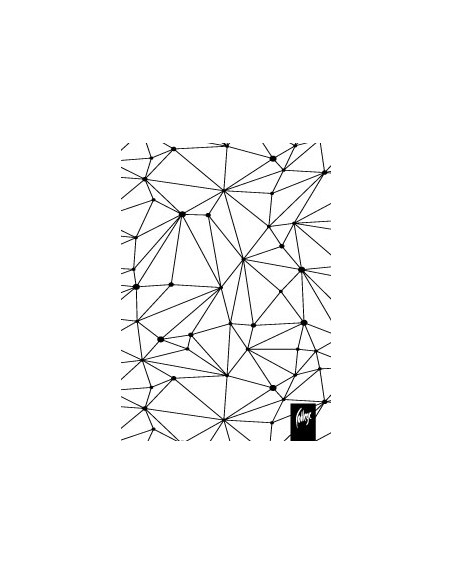 Spiral pad College BW A7/80 sheets, 5x5 squares, PP covers with imprint